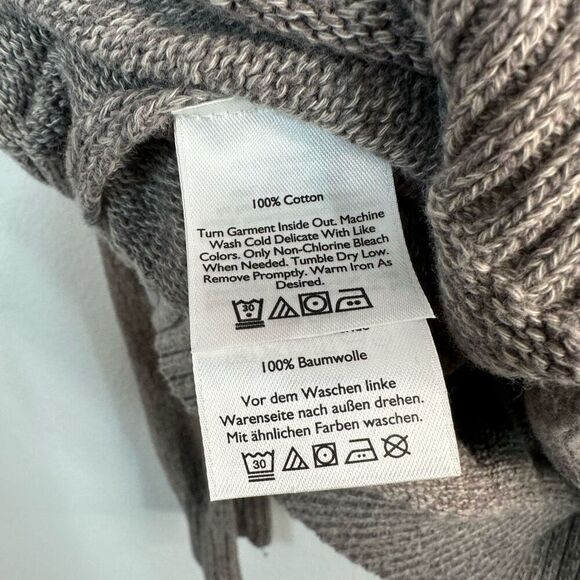 Eddie Bauer Gray Marled Knit Crewneck Sweater Men’s 2XL 100% Cotton Minimalist - Picture 5 of 9
